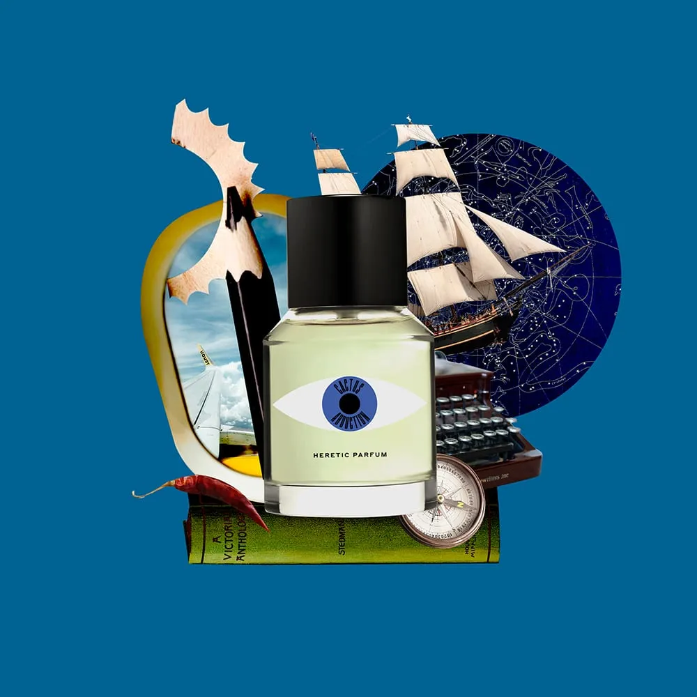 Les Fleurs du Déchet. Speculative fragrance art direction: travel, memory and perception layered into an atmosphere around a perfume. Digital collage by Asya Aseeva